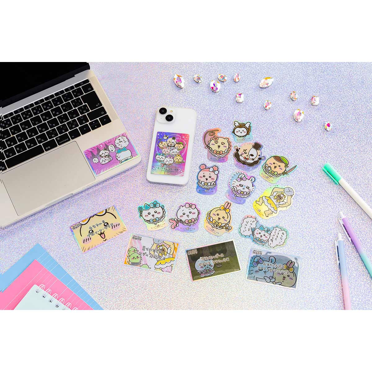 ちいかわ まじかるちいかわ スマホに貼れるサイズのホログラムステッカー（次回予告ふたりの友情！？）