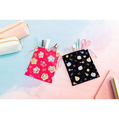 Chiikawa Super Magical Chiikawa Perfect Size Drawstring Bag (Black)