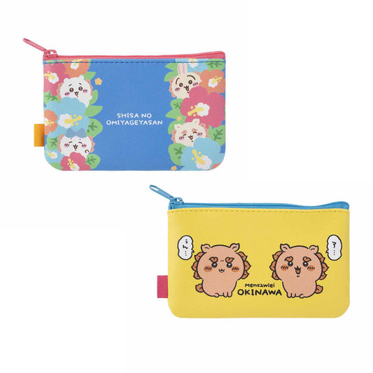 ちいかわ シーサーのおみやげやさん 片面メッシュな2個セットポーチ（シーサーたち）