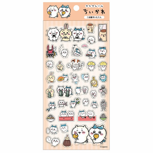 吉伊卡哇 透明贴纸①三人肚子饿