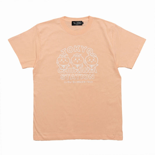 Chiikawa Station Trio T-Shirt Apricot