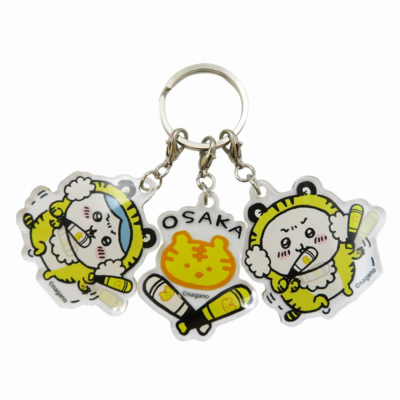 吉伊卡哇 三連壓克力鑰匙圈 老虎風格（吉伊卡哇）