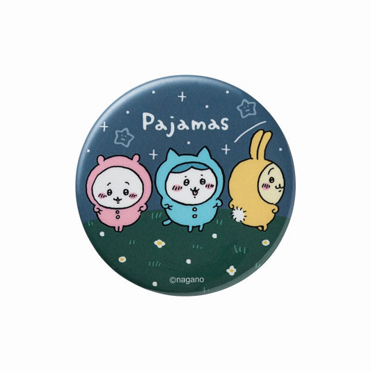 Chiikawa Good friends Outing Can Badge (Pajamas)