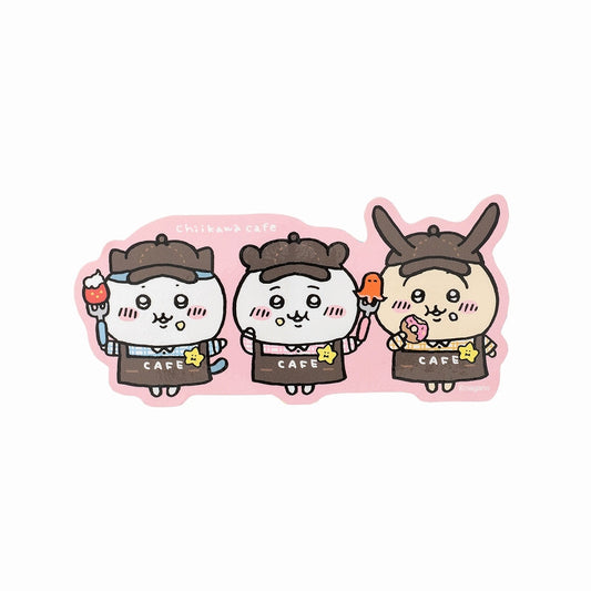 Chiikawa Cafe Yuru-Cut Big Sticker (Waiter)