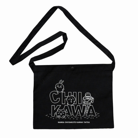 Chiikawa Canvas Sacoche Group (Black)
