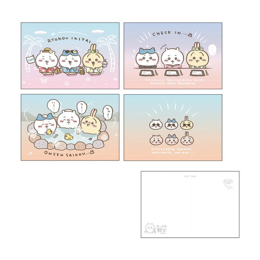 Chiikawa Postcard 4-Piece Set (Chiikawa Tourism)