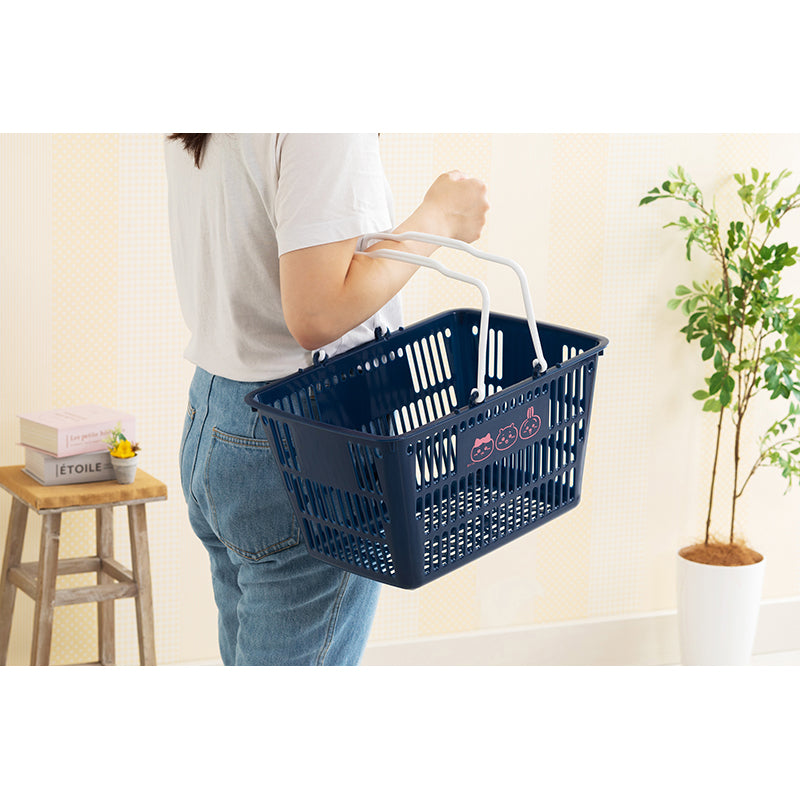 Chiikawa Convenient for Storage! Shopping Basket (Navy)