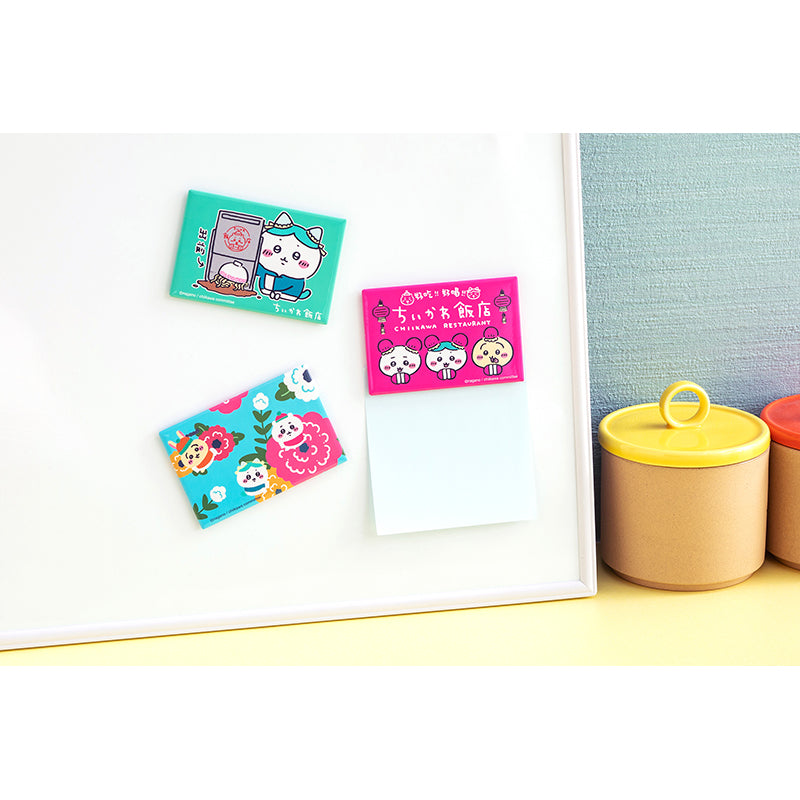 Chiikawa Chinese Diner Square Magnet (Delivery Hachiware)