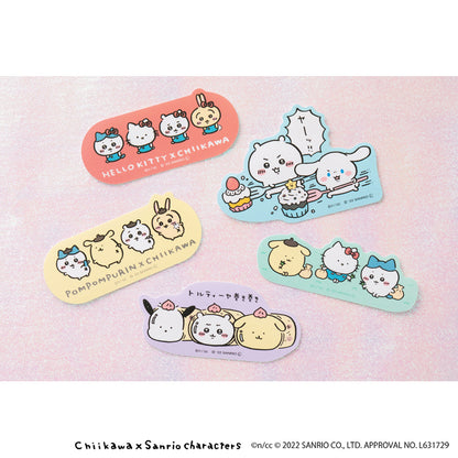 Chiikawa × Sanrio Characters Phone-Sized Stickers (Weeding Grass)