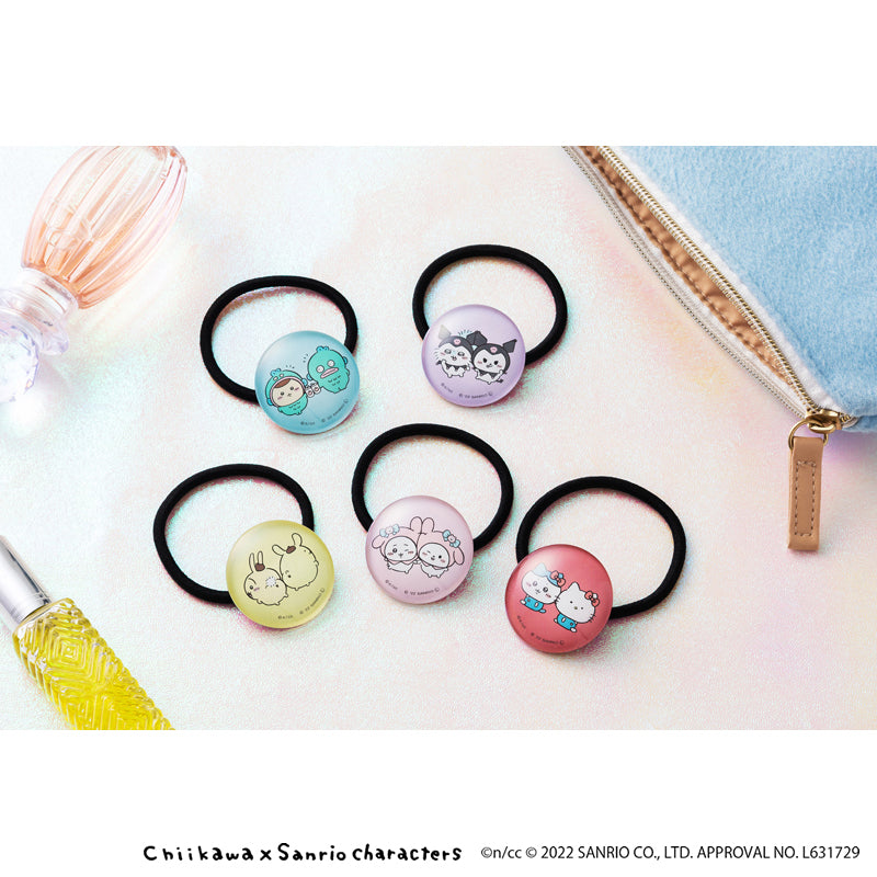 Chiikawa × Sanrio Characters Glass Hair Tie (Hachiware & Hello Kitty)