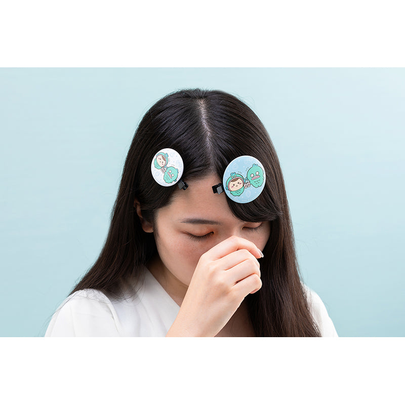 ちいかわ×サンリオキャラクターズ カンカン前髪クリップ（くりまんじゅう・ハンギョドン）