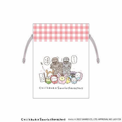 ちいかわ×サンリオキャラクターズ 豆巾着（パジャマのつどい）