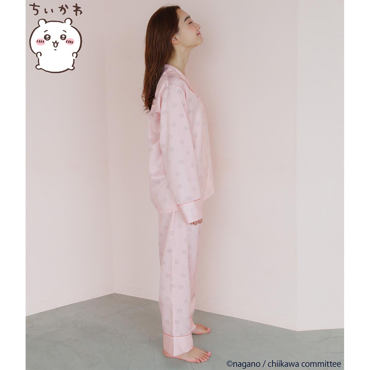 ちいかわ 裏起毛サテンシャツパジャマ