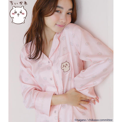 ちいかわ 裏起毛サテンシャツパジャマ