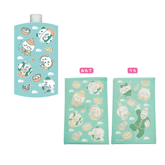 ちいかわ飯店 ジャガードペットボトルホルダー（ブルー）