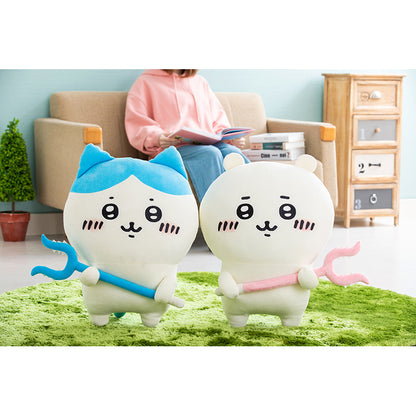 【予約終了】ちいかわ 討伐棒をもった特大ぬいぐるみ(ちいかわ＋ハチワレ)【2体セット】(二次受注)※特典缶バッジなし／2倍送料【8月上旬より順次発送予定】【クレジットカード決済のみ可】【他の予約商品・通常商品と同時購入・配送希望日指定不可】【キャンペーン対象外】