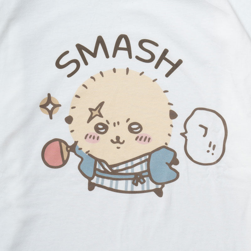 ちいかわ観光 ビックシルエットL/S Tシャツ スマッシュ(ホワイト)