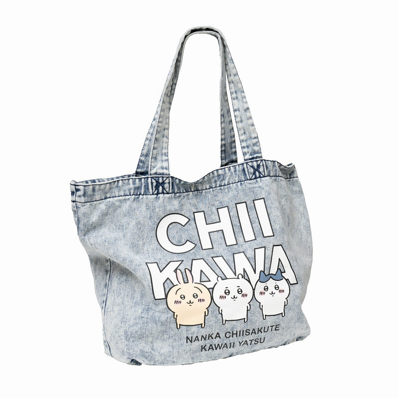 Chiikawa Denim Large Tote Bag (Chemical Wash)