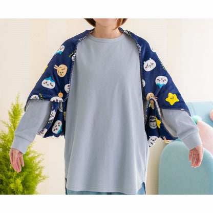 치이카와 따뜻한 3WAY 블랭킷 (네이비)