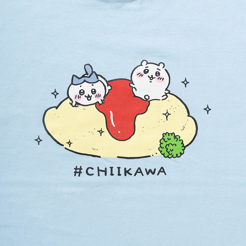 ちいかわ オムライス Tシャツ（ライトブルー）