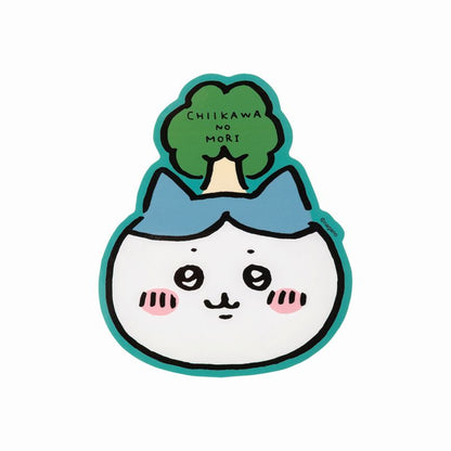 ちいかわ ゆるカットビッグステッカー（木のハチワレ）