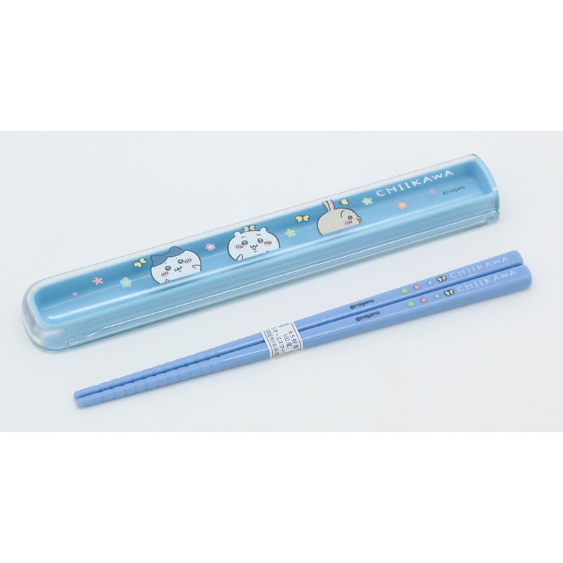 치이카와 미닫이 뚜껑 젓가락 케이스 세트 키즈용