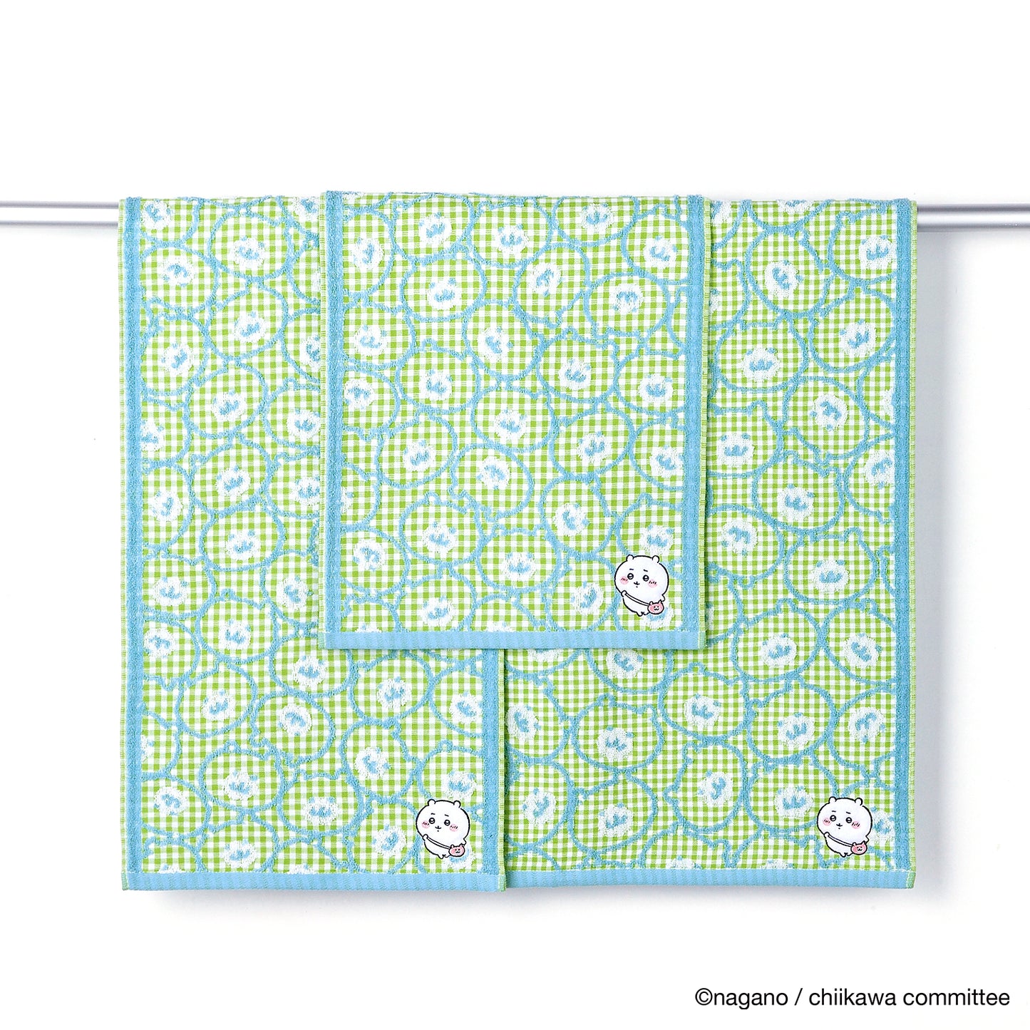 Chiikawa Small Bath Towel (Pouch Green)