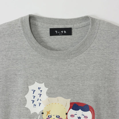 ちいかわ ワクワクゆうえんち Tシャツ ジェットコースター 杢グレー
