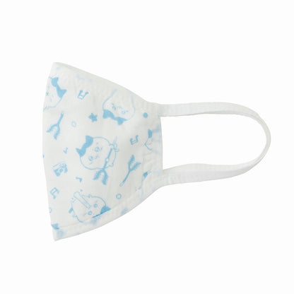 吉伊卡哇 抗菌防臭加工纱布口罩 M号（哈奇喵）