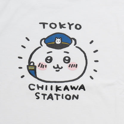 ちいかわ 駅長 Tシャツ ホワイト