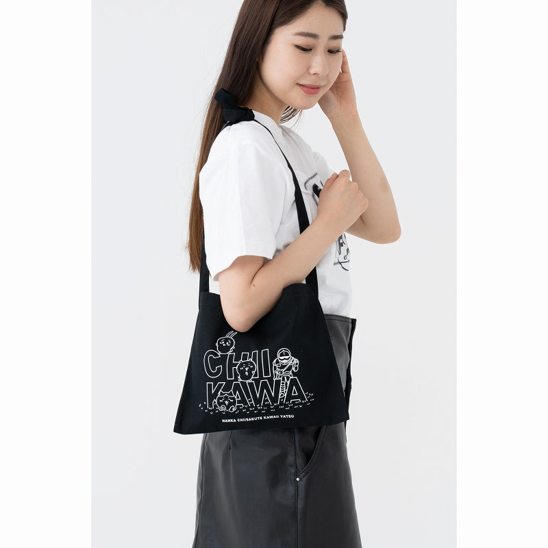 ちいかわ キャンバス サコッシュ 集合（ブラック）
