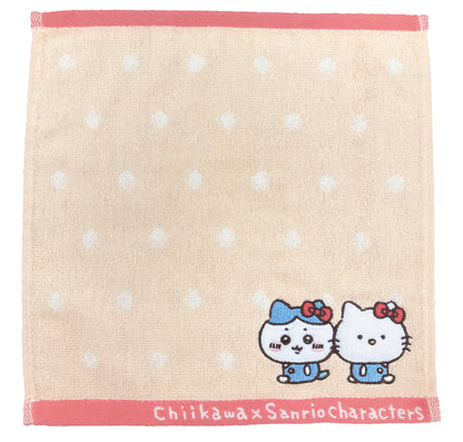 ちいかわ×サンリオキャラクターズ ミニタオル（ハチワレとハローキティ）