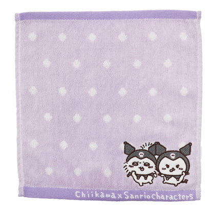 치이카와 × 산리오 캐릭터즈 미니 타올 (모몽가와 쿠로미)