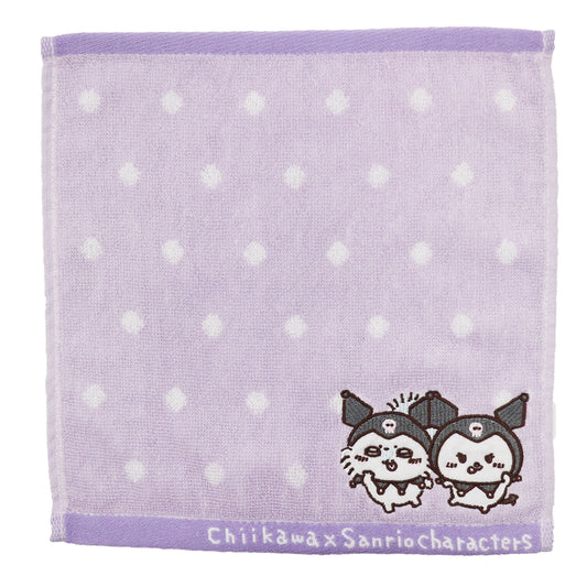 ちいかわ×サンリオキャラクターズ ミニタオル（モモンガとクロミ）