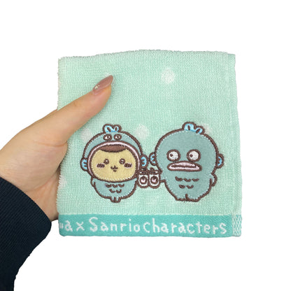 치이카와 × 산리오 캐릭터즈 미니 타올 (쿠리만쥬와 한교동)