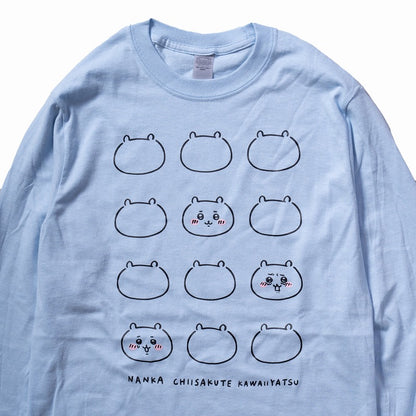 Chiikawa FACE L/S T-Shirt Light Blue