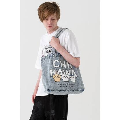 Chiikawa Denim Large Tote Bag (Chemical Wash)