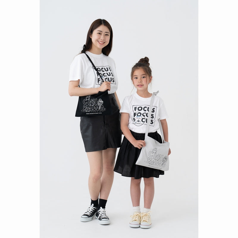 ちいかわ キャンバス サコッシュ 集合（ブラック）