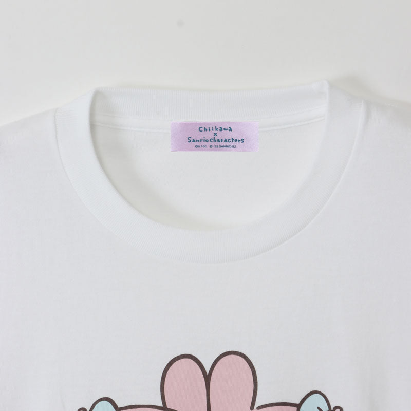 ちいかわ×サンリオキャラクターズ ビックTシャツ ちいかわ×マイメロディ ホワイト