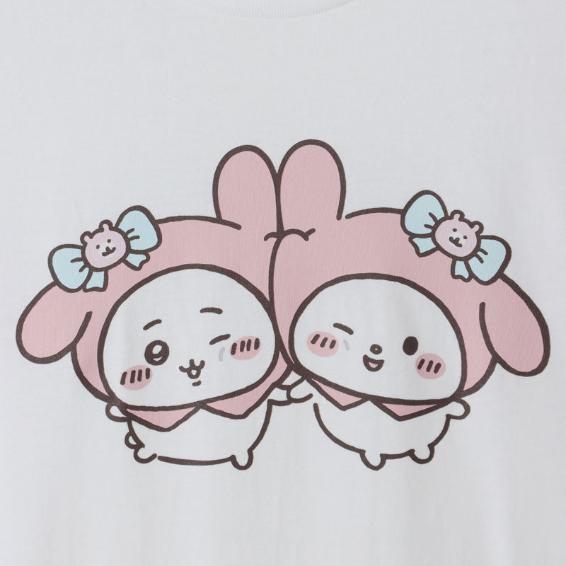 ちいかわ×サンリオキャラクターズ ビックTシャツ ちいかわ×マイメロディ ホワイト