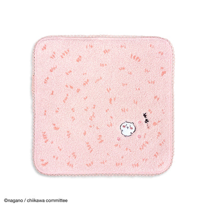 ちいかわ タオルハンカチ（草むら ピンク）