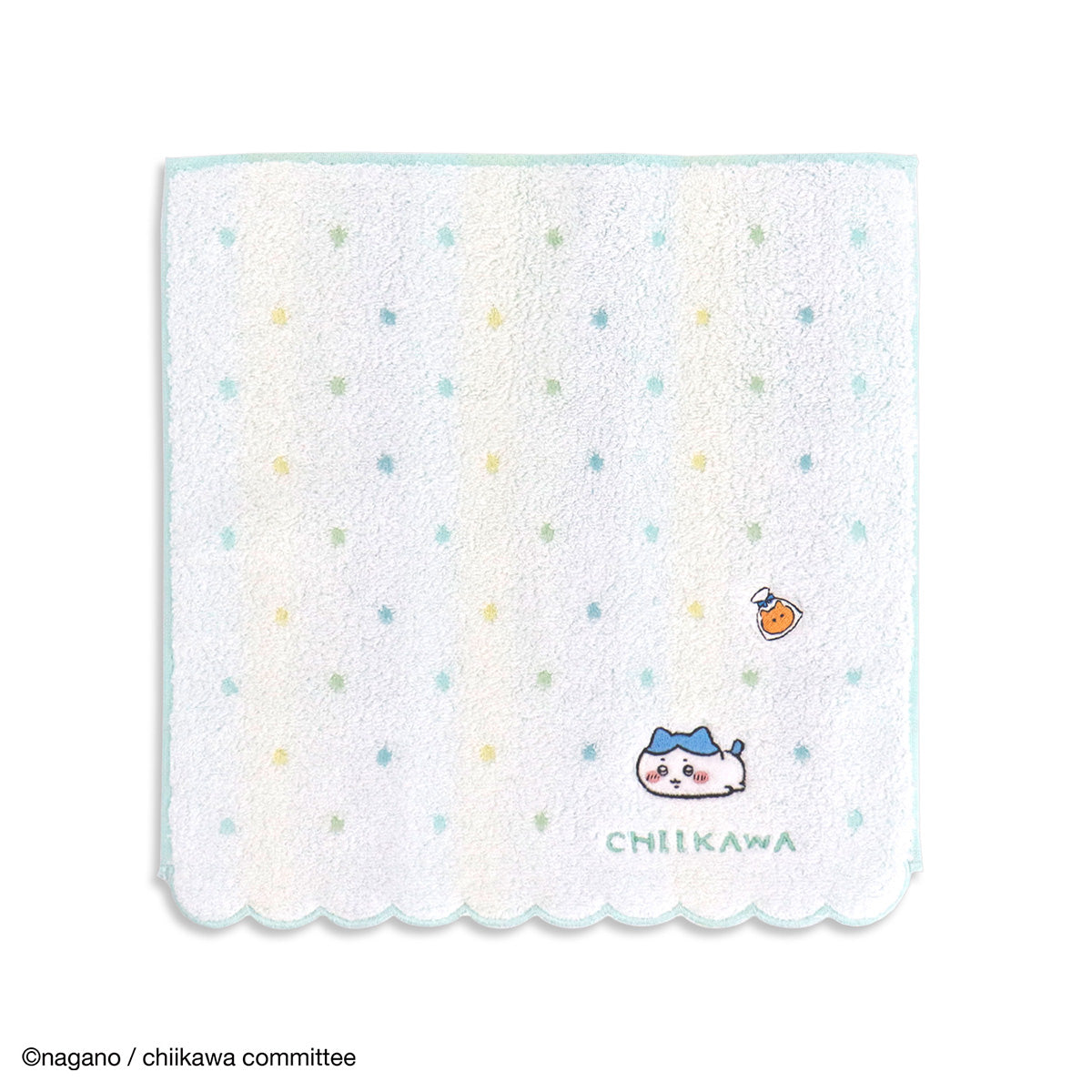 Chiikawa Towel Handkerchief (Dot Green)