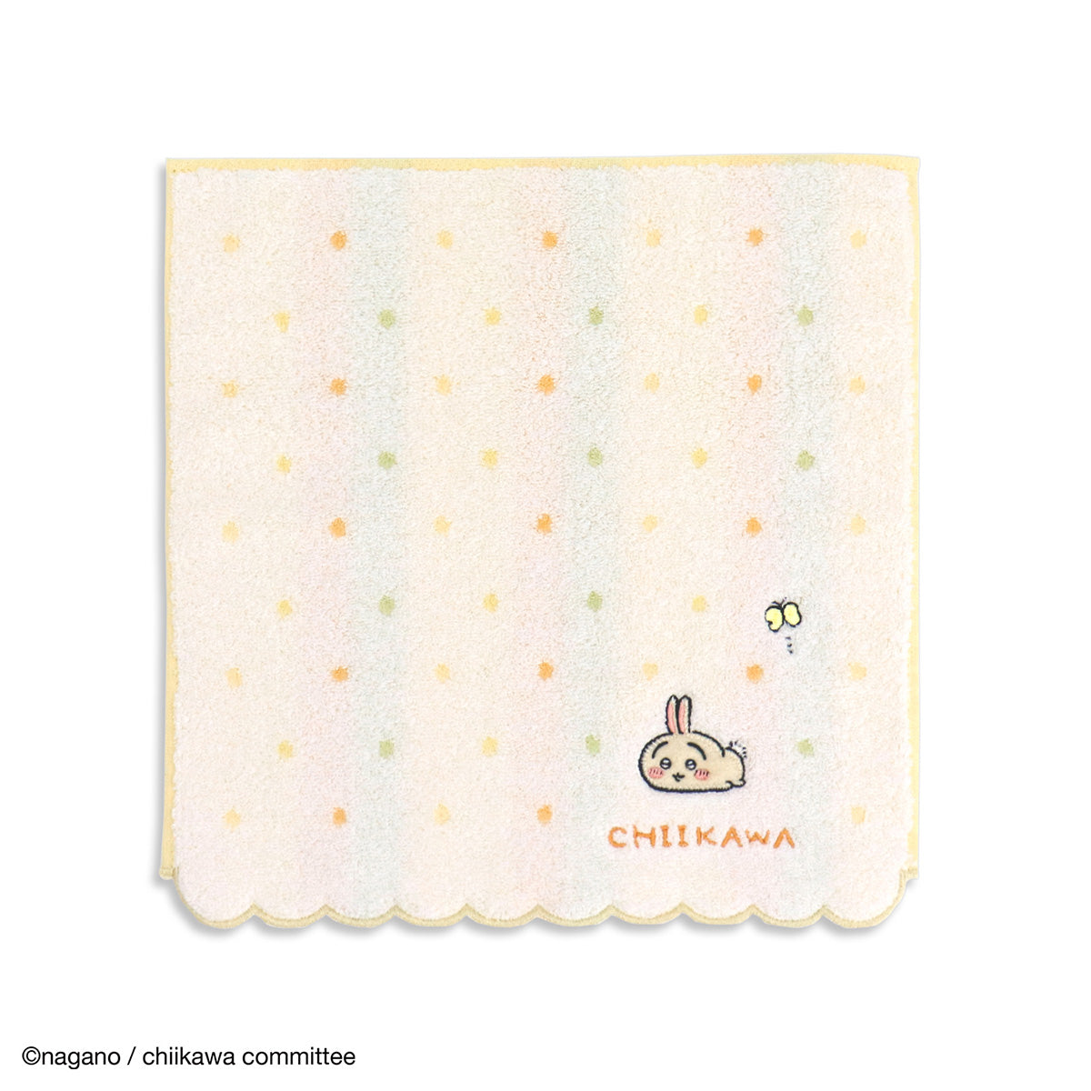 ちいかわ タオルハンカチ（ドット イエロー）
