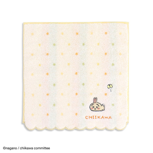 ちいかわ タオルハンカチ（ドット イエロー）