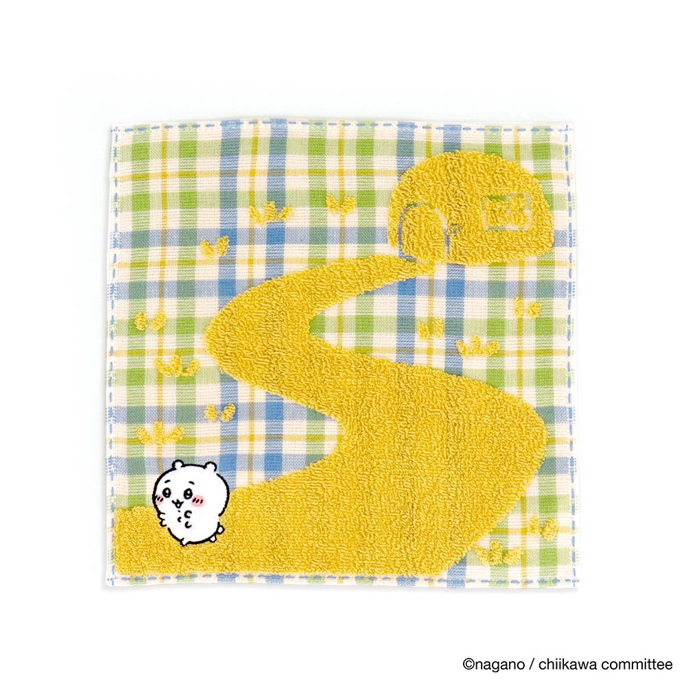 치이카와 타올 손수건 (체크 옐로우)