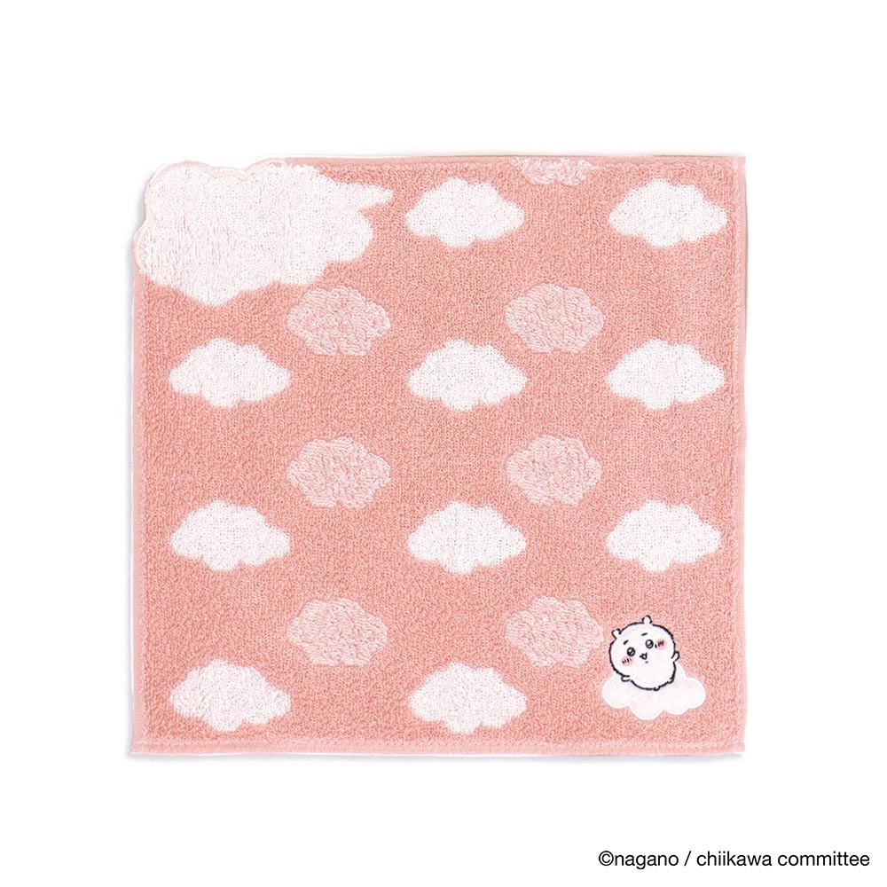 치이카와 타올 손수건 (구름 핑크)