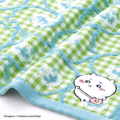 Chiikawa Small Bath Towel (Pouch Green)