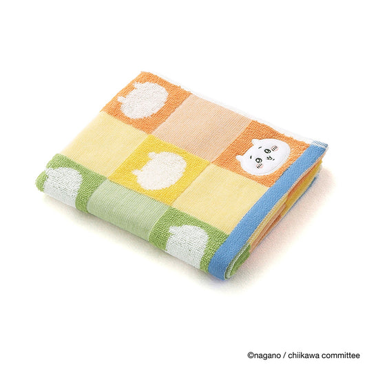 ちいかわ フェイスタオル（パターン オレンジ）