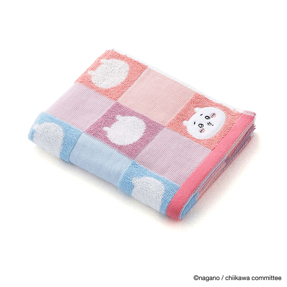 ちいかわ フェイスタオル（パターン ピンク）