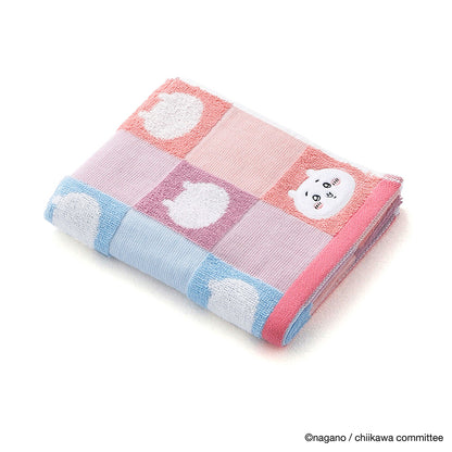 ちいかわ フェイスタオル（パターン ピンク）